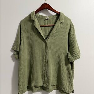 Old Navy Sage Green Button-Down Shirt